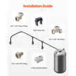 VEVOR Air Compressor Line Kit 3/4&#039;&#039; x 100FT PU Air Compressor Line System Black