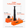 VEVOR Electric Car Jack 15 Tons /33000 lbs Φορητό κιτ Jack με φως LED