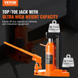 VEVOR Hydraulic Toe Jack, 10 Ton On Toe Jack Lift, 20 Ton On Top Lift Capacity Machine Jack, 1,2-7,5 in Toe Height, 12,6-18,9 in Toe Height, Air Hydraulic Claw Jack for Machinery, Industry