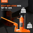VEVOR Hydraulic Toe Jack, 5 Ton On Toe Jack Lift, 10 Ton On Top Lift Capacity Machine Jack, 0,8-6,8 in Toe Height, 11,3-17,3 in Toe Height, Air Hydraulic Claw Jack for Machinery, Industry