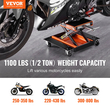 VEVOR μοτοσικλέτας ανελκυστήρας ATV ψαλίδι Jack Dolly 1100 lbs Wide Deck &amp; Hand Crank