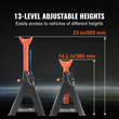 VEVOR Jack Stand, 6 Ton (13.000 lbs) Χωρητικότητα Jack Stand αυτοκινήτου Διπλό κλείδωμα, 14,2 -23 ίντσες ρυθμιζόμενο ύψος, για ανύψωση SUV, Pickup Truck, Αυτοκίνητο και UTV/ATV, Κόκκινο, 1 Pair
