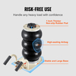 VEVOR Air Jack, 3 Ton/6600 lbs Triple Bag Air Jack, Airbag Jack with Six Steel Pipes, Lift up to 17,7 inch/450 mm, Fast Lifting Pneumatic Jack 3-5 s, με πλευρικές λαβές για αυτοκίνητο, γκαράζ, επισκευή (Λευκό )