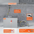 VEVOR Commercial Grease Trap, 8 LBS Grease Interceptor, Top Int Interceptor, Under Sink Graase Trap από ανοξείδωτο ατσάλι, 2,8 GPM Διαχωριστής λυμάτων λαδιού-νερού, για Καντίνα Εστιατορίου Κουζίνα σπιτιού