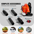 VEVOR Backpack Leaf Blower 79CC 2-Cycle Gas Leaf Blower 930CFM Όγκος αέρα 184MPH