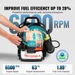 VEVOR Backpack Leaf Blower 62CC 2-Cycle Gas Leaf Blower 1110CFM Volume Air