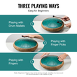 VEVOR Steel Tongue Drum 14 in 15 Rain Drum for Outside C Major Green