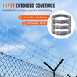VEVOR Razor Wires, 147 ft Razor Barbed Wire, 3 Rolls Razor Wire Fence περίφραξη ξυραφιού, Razor Ribbon Razor Wire Γαλβανισμένος φράχτης ξυραφιού, Rolls Razor for Garden
