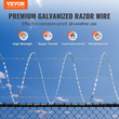 VEVOR Razor Wires, 98 ft Razor Barbed Wire, 2 Rolls Razor Wire Fence περίφραξη ξυραφιού, Razor Ribbon Razor Wire Γαλβανισμένος φράχτης ξυραφιού, Rolls Razor for Garden