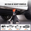 Βάσεις VEVOR Jack Stand, 3 Ton (6.000 lbs) Βάσεις βαρούλκου αυτοκινήτου χωρητικότητας, 10,8-16,3 ιντσών, ρυθμιζόμενο ύψος, για ανύψωση SUV, Pickup Truck, Αυτοκινήτου και UTV/ATV, Κόκκινο, 1 ζεύγος