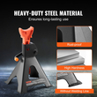 Βάσεις VEVOR Jack Stand, 3 Ton (6.000 lbs) Βάσεις βαρούλκου αυτοκινήτου χωρητικότητας, 10,8-16,3 ιντσών, ρυθμιζόμενο ύψος, για ανύψωση SUV, Pickup Truck, Αυτοκινήτου και UTV/ATV, Κόκκινο, 1 ζεύγος