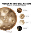 VEVOR Handpan Drum 22 in 9 Notes D Minor Steel Drum Hand with Mallets for Adult