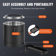VEVOR Smokeless Fire Pit Stove Bonfire 15.8 σε Dia Wood Burning Inox