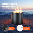 VEVOR Smokeless Fire Pit Stove Bonfire 19.3 σε Dia Wood Burning Inox