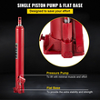 VEVOR Hydraulic Long Ram Jack, χωρητικότητα 4 Tons/8818 lbs, με μονοέμβολη αντλία και επίπεδη βάση, χειροκίνητος επιλογέας κερασιού με λαβή, για γερανούς γκαράζ/καταστήματος, ανυψωτικό κινητήρα, κόκκινο