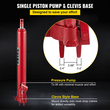 VEVOR Hydraulic Long Ram Jack, χωρητικότητας 8 Tons/17363 lbs, με μονοέμβολη αντλία και βάση Clevis, Χειροκίνητος επιλογέας Cherry με λαβή, για γερανούς γκαράζ/καταστήματος, ανυψωτικό κινητήρα, κόκκινο