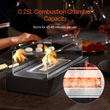 VEVOR Επιτραπέζιο Fire Pit 14 ιντσών Μεταλλικό Τζάκι Εσωτερικός Εξωτερικός χώρος με Γυαλί