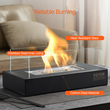 VEVOR Επιτραπέζιο Fire Pit 14 ιντσών Μεταλλικό Τζάκι Εσωτερικός Εξωτερικός χώρος με Γυαλί