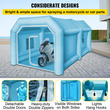 VEVOR Φουσκωτό Σκηνή Βαφής Giant Workstation Spray Paint Booth Custom 4 x 2,5 x 2,2 m