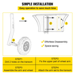 VEVOR Boat Launching Wheels, 12&quot; Boat Transom Launching Wheel, 500 LBS Loading Capacity Fflatable Boat Launch Heels, κράμα αλουμινίου Transom Launching Dolly Wheels με 4 τμχ καρφίτσες γρήγορης αποδέσμευσης