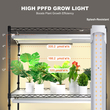 Βάση φυτών VEVOR με φώτα ανάπτυξης 4 επιπέδων 180W 59,1&quot; Ψηλό ράφι ανάπτυξης φυτών