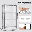 VEVOR Indoor Greenhouse with Grow Light 4 Tiers 180W 59,1&quot; Grow Light Shelf