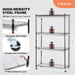VEVOR Indoor Greenhouse with Grow Light 4 Tiers 180W 59,1&quot; Grow Light Shelf