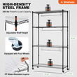 Βάση φυτών VEVOR με Grow Lights 4 επιπέδων 90W 59&quot; Ψηλό ράφι ανάπτυξης φυτών