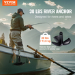 VEVOR River Anchor, 30 LBS Boat Anchor Μαύρη επίστρωση βινυλίου, Marine Grade Mushroom Anchor για σκάφη έως 30 πόδια, εντυπωσιακή δύναμη συγκράτησης σε λίμνες River and Mud Bottom Lakes