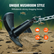 VEVOR River Anchor, 30 LBS Boat Anchor Μαύρη επίστρωση βινυλίου, Marine Grade Mushroom Anchor για σκάφη έως 30 πόδια, εντυπωσιακή δύναμη συγκράτησης σε λίμνες River and Mud Bottom Lakes