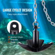 VEVOR River Anchor, 30 LBS Boat Anchor Μαύρη επίστρωση βινυλίου, Marine Grade Mushroom Anchor για σκάφη έως 30 πόδια, εντυπωσιακή δύναμη συγκράτησης σε λίμνες River and Mud Bottom Lakes