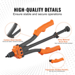VEVOR Rivet Nut Tool, 14&quot; Rivnut Tool Kit με 7 ΤΕΜ Metric και SAE Mandrels, 70 PCS Assorted Rivet Nuts, 10-24, 1/4-20, M6, 5/16-18, M8, 3/8-16, M10, Rivet Nut Kit με στιβαρή θήκη μεταφοράς