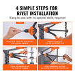 VEVOR Rivet Nut Tool, 14&quot; Rivnut Tool Kit με 7 ΤΕΜ Metric και SAE Mandrels, 70 PCS Assorted Rivet Nuts, 10-24, 1/4-20, M6, 5/16-18, M8, 3/8-16, M10, Rivet Nut Kit με στιβαρή θήκη μεταφοράς