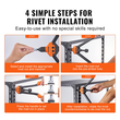 VEVOR Rivet Nut Tool, 16&quot; Rivnut Tool Kit with 13PCS Metric and SAE Mandrels, 186PCS Rivet Nuts, M3, M4, 10-24, M5, M6, 1/4-20, 8-32, 5/16-18, M8 , 3/8-16, M10, M12, 1/2-13, Με θήκη μεταφοράς