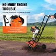 VEVOR Tiller Cultivator Gas Powered, 38CC 4-stroke Garden Cultivator, Tiller με 4 ρυθμιζόμενα μπροστινά δόντια από χάλυβα για καλλιέργεια χλοοτάπητα, κήπου και εδάφους
