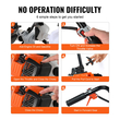 VEVOR Tiller Cultivator Gas Powered, 38CC 4-stroke Garden Cultivator, Tiller με 4 ρυθμιζόμενα μπροστινά δόντια από χάλυβα για καλλιέργεια χλοοτάπητα, κήπου και εδάφους