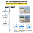 VEVOR Sand Anchor, μήκους 36\&quot; τρυπάνι μέχρι την παραλία και Sandbar, 316 ανοξείδωτη άγκυρα με βίδα με αφαιρούμενη λαβή, γραμμή Bungee &amp; τσάντα μεταφοράς, για τζετ σκι PWC Pontoon Kayak