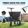 VEVOR Broadcast Spreader, 100 LB Walk-Behind Turf Spreader με 12&quot; τροχούς, Steel Push Fertilizer Spreader, Garden Seder και Salt Spreader, Σχεδιασμένο για κατοικίες, αγροκτήματα και σκληρό έδαφος, μαύρο