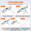 VEVOR Snow Roof Rake, 25&quot; Blade Snow Removal Tool, 21ft Reach Αλουμινένιο φτυάρι οροφής, ρολόι για προστασία οροφής, αντιολισθητική λαβή λαβής, εύκολη εγκατάσταση και χρήση για στέγη σπιτιού, χιόνι αυτοκινήτου, βρεγμένα φύλλα