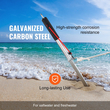 Στύλος άγκυρας βάρκας VEVOR Sand Spike, 36&quot; γαλβανισμένος ανθρακούχο χάλυβας άγκυρας αγκύρωσης ακτή, αυτοσφυρηλάτηση άγκυρα παραλίας για καγιάκ Jetski Pontoon Small Boat, με τσάντα αποθήκευσης Oxford και κορδόνι bungee