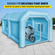 Φουσκωτός θάλαμος ψεκασμού Paint Tent Paint Car Ανθεκτικό στη φλόγα 2 Blowers Capacious