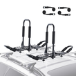 VEVOR Kayak Roof Rack 1 Pair J-Bar, Soft Roof Rack, Top Mount Tie Down, Carrier for kayak, Surf Board, Canoe, SUP, Ski Board, Mount on Car, SUV, Truck, 2 Kayak