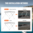Κάλυμμα σκάφους VEVOR 3 Bow Bimini, 900D Πολυεστερικός θόλος με σκελετό από κράμα αλουμινίου 1&quot;, Αδιάβροχο και αντηλιακό, Περιλαμβάνει μπότα αποθήκευσης, 2 στύλους στήριξης, 4 ιμάντες, 6&#039;L x 46&quot;H x 67&quot;-72&quot;W, ελαφρύ Γκρί