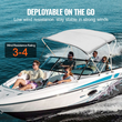 Κάλυμμα σκάφους VEVOR 3 Bow Bimini, 900D Πολυεστερικός θόλος με σκελετό από κράμα αλουμινίου 1&quot;, Αδιάβροχο και αντηλιακό, Περιλαμβάνει μπότα αποθήκευσης, 2 στύλους στήριξης, 4 ιμάντες, 6&#039;L x 46&quot;H x 67&quot;-72&quot;W, ελαφρύ Γκρί