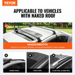 VEVOR Universal Roof Rack Cross Bars, Aluminium Roof Rack Crossbars, Fit Roof without Side Rail, 155 lbs, Load Capacity, Ρυθμιζόμενες ράβδους γυμνής οροφής με κλειδαριές, για SUV, Sedan και Van