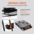 Καλάθι φορτίου VEVOR Roof Rack, 117,5 x 91,5 x 11,4 cm Μεταφορέας φορτίου στον τελευταίο όροφο, βαρέως τύπου 90,7 kg Χωρητικότητα Universal Roof Rack Basket, Βάση αποσκευών για SUV, Truck, Vehicle
