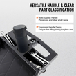 VEVOR Utility Service Cart, 2 Shelf 550LBS Heavy Duty Plastic Rolling Utility Cart με περιστρεφόμενους τροχούς 360°, ράφι μεσαίου χείλους, εργονομική λαβή αποθήκευσης για αποθήκη/Γκαράζ/Καθαρισμό/Γραφείο