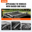 VEVOR Universal Roof Rack Crossbar 52&quot; μήκους για όχημα με υπερυψωμένη πλαϊνή ράγα