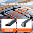VEVOR Universal Roof Rack Crossbar Max 48,4&quot; Ταιριάζει σε αυλακωτές πλαϊνές ράγες χωρίς διάκενο