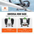 VEVOR Kayak Roof Rack 1 Pair J-Bar, Soft Roof Rack, Top Mount Tie Down, Carrier for kayak, Surf Board, Canoe, SUP, Ski Board, Mount on Car, SUV, Truck, 1 Kayak